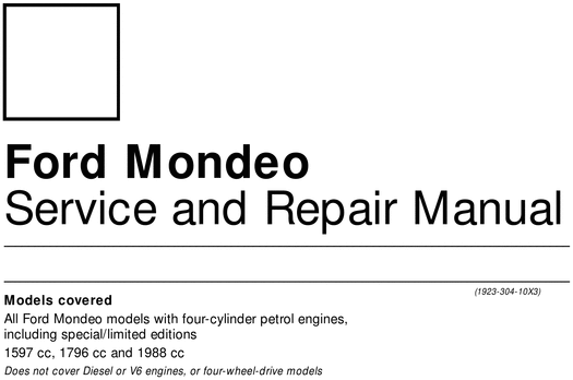 Product picture Ford Mondeo Service and Repair Manual